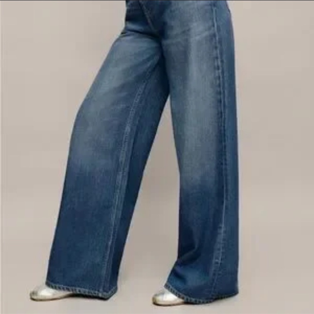 Reformation Rui lived in Classic Blue Wide-Leg Jeans baggy 32 - Picture 4 of 9